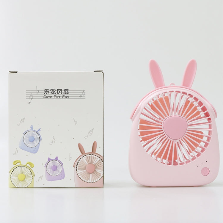 WT-F14 1200 mAh Rabbit Shape Mini Portable Fan with 3 Speed Control(Pink) - Consumer Electronics by buy2fix | Online Shopping UK | buy2fix