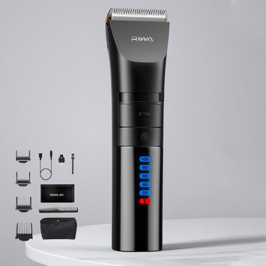 Original Xiaomi Youpin RIWA Electric Hair Clipper RE-6110 Full Body Washing Rechargeable Variable Speed Hair Trimmer(Black) - Hair Trimmer by Xiaomi | Online Shopping UK | buy2fix