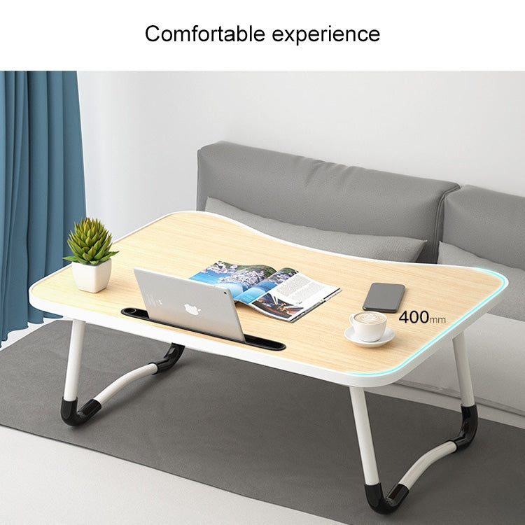 W-shaped Non-slip Legs Square Pattern Adjustable Folding Portable Laptop Desk without Card Slot (Sea Island) - Computer & Networking by buy2fix | Online Shopping UK | buy2fix