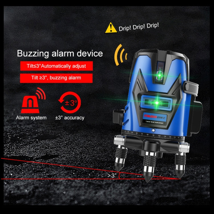 MBOOS LD Blue Light 3 Line Outdoor Laser Level Instrument with Suitcase & 1m Tripod - Consumer Electronics by buy2fix | Online Shopping UK | buy2fix