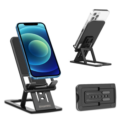 HAWEEL Adjustable Lifting Folding Portable Live Broadcast Desktop Plastic Holder(Black) - Consumer Electronics by HAWEEL | Online Shopping UK | buy2fix