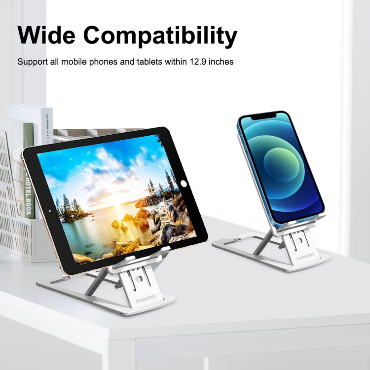 HAWEEL Adjustable Lifting Folding Portable Live Broadcast Desktop Plastic Holder(White) - Consumer Electronics by HAWEEL | Online Shopping UK | buy2fix