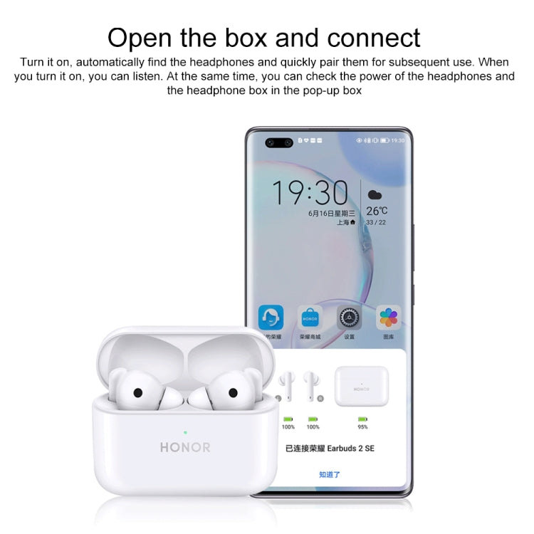 Original Honor Earbuds 2 SE Active Noise Reduction True Wireless Bluetooth Earphone(White) - Bluetooth Earphone by Huawei | Online Shopping UK | buy2fix