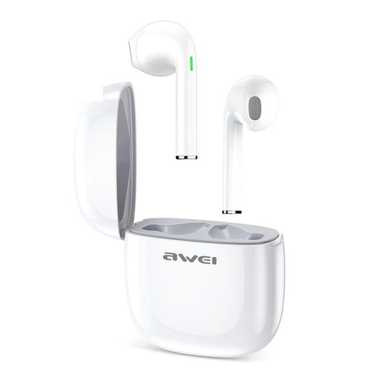 awei T28 Bluetooth V5.0 Ture Wireless Sports TWS Headset with Charging Case(White) - TWS Earphone by awei | Online Shopping UK | buy2fix