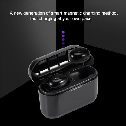 DT-4 IPX Waterproof Bluetooth 5.0 Wireless Bluetooth Earphone with 350mAh Magnetic Charging Box, Support for Calling(Dark Blue) - Bluetooth Earphone by buy2fix | Online Shopping UK | buy2fix