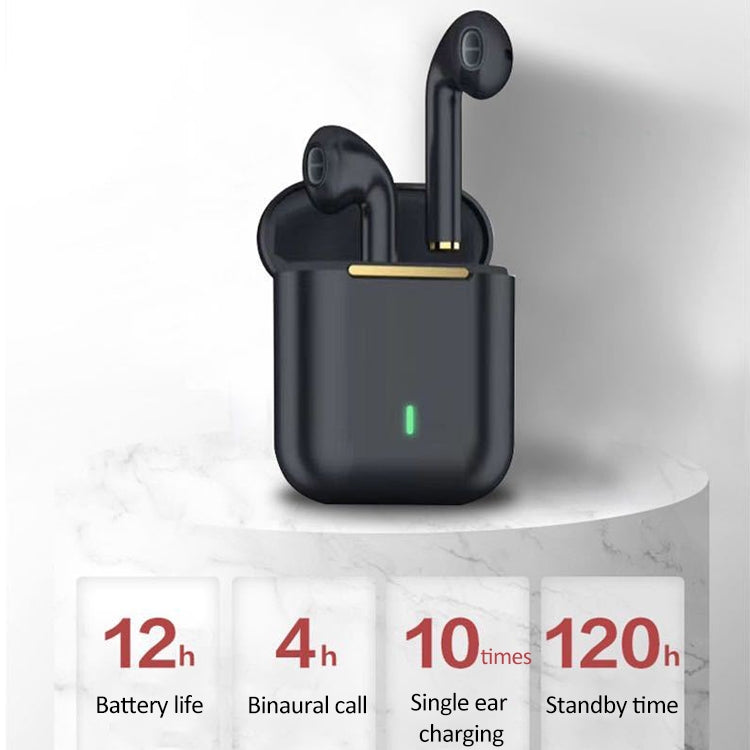 J18 Bluetooth 5.0 TWS Wireless Binaural Bluetooth Earphone with Charging Box(Black) - TWS Earphone by buy2fix | Online Shopping UK | buy2fix