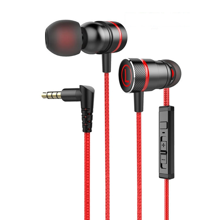 G21 1.2m Wired In Ear 3.5mm Interface Stereo Wire-Controlled HIFI Earphones Video Game Mobile Game Headset With Mic(Red) - In Ear Wired Earphone by buy2fix | Online Shopping UK | buy2fix