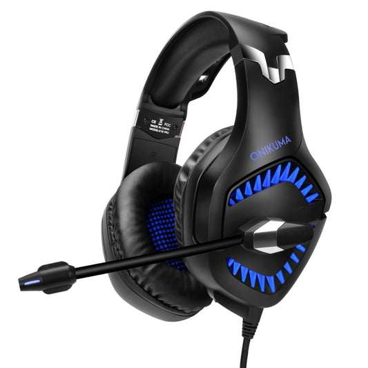 ONIKUMA K1 PRO Stereo Surround Gaming Headphone with Microphone & LED Lights(Black Blue) - Multimedia Headset by ONIKUMA | Online Shopping UK | buy2fix
