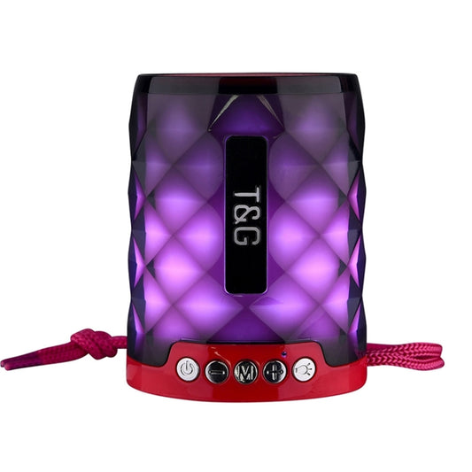 T&G TG155 Bluetooth 4.2 Mini Portable Wireless Bluetooth Speaker with Colorful Lights(Magenta) - Mini Speaker by T&G | Online Shopping UK | buy2fix