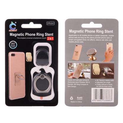 Cmzact CPS-2in1 2 in 1 Eagle Shape 360 Degrees Rotation Magnetic Phone Ring Stent Car Hook Mount - Ring Holder by buy2fix | Online Shopping UK | buy2fix