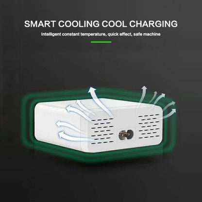 896 40W QC 3.0 6 USB Ports Fast Charger with LCD Digital Display, EU Plug(White) - Multifunction Charger by buy2fix | Online Shopping UK | buy2fix