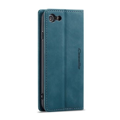 CaseMe-013 Multifunctional Retro Frosted Horizontal Flip Leather Case for iPhone 7 / 8, with Card Slot & Holder & Wallet(Blue) - Apple Accessories by CaseMe | Online Shopping UK | buy2fix