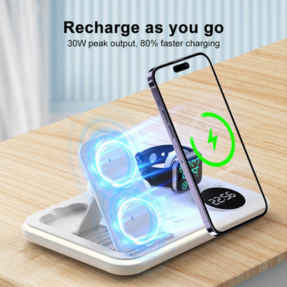 30W 4 in 1 Multifunctional Wireless Charger (White) - Wireless Charger by buy2fix | Online Shopping UK | buy2fix