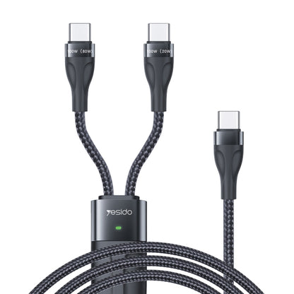 Yesido CA88 2 in 1 USB-C / Type-C to USB-C / Type-C Fast Charging Cable, Length: 1.2m - USB-C & Type-C Cable by Yesido | Online Shopping UK | buy2fix