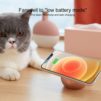 C101 Cute Cat Shape Magnetic Wireless Charging Stand Base (Grey) - Apple Accessories by buy2fix | Online Shopping UK | buy2fix