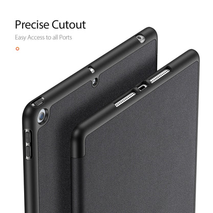 For iPad 10.2 DUX DUCIS Domo Series Horizontal Flip Magnetic PU Leather Case with Three-folding Holder & Pen Slot & Sleep / Wake-up Function (Black) - iPad 10.2 Cases by DUX DUCIS | Online Shopping UK | buy2fix