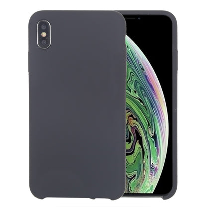 For iPhone XR Four Corners Full Coverage Liquid Silicone Case(Dark Gray) - More iPhone Cases by buy2fix | Online Shopping UK | buy2fix