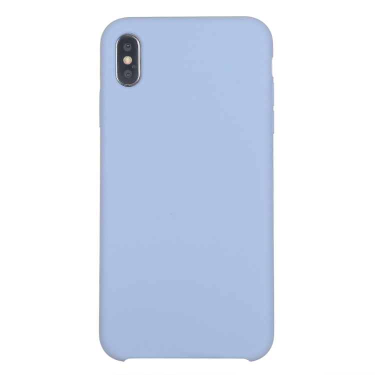 For iPhone XR Four Corners Full Coverage Liquid Silicone Case(Baby Blue) - More iPhone Cases by buy2fix | Online Shopping UK | buy2fix