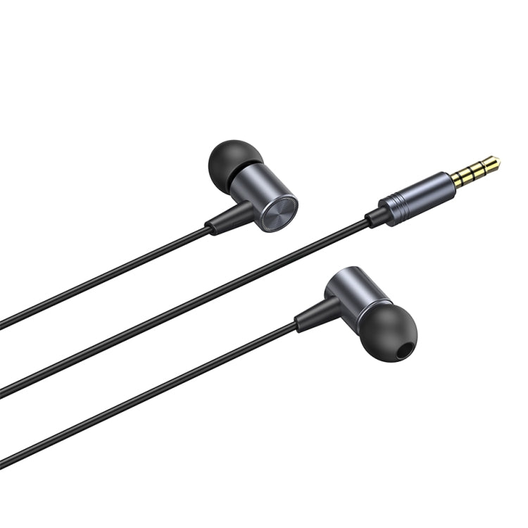 awei L2  3.5mm Plug In-Ear Wired Stereo Earphone with Mic(Grey) - Normal Style Earphone by awei | Online Shopping UK | buy2fix
