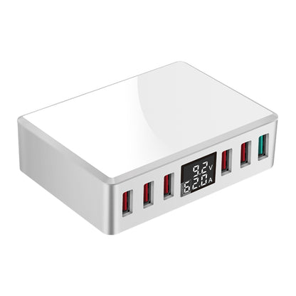 WLX-T9+ 40W 6 In 1 Multi-function Mini Smart Digital Display USB Charger(White) - Multifunction Charger by buy2fix | Online Shopping UK | buy2fix