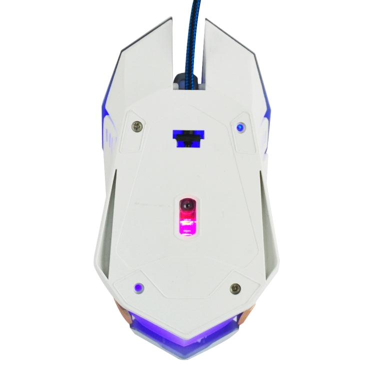 iMICE V6 LED Colorful Light USB 6 Buttons 3200 DPI Wired Optical Gaming Mouse for Computer PC Laptop(White) - Wired Mice by iMICE | Online Shopping UK | buy2fix