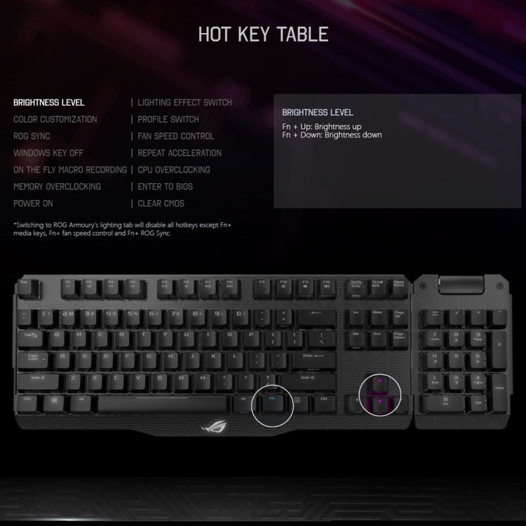 ASUS Claymore USB 2.0 RGB Backlight Detachable Wired Mechanical Black Switch Gaming Keyboard with Detachable Cable - Wired Keyboard by ASUS | Online Shopping UK | buy2fix