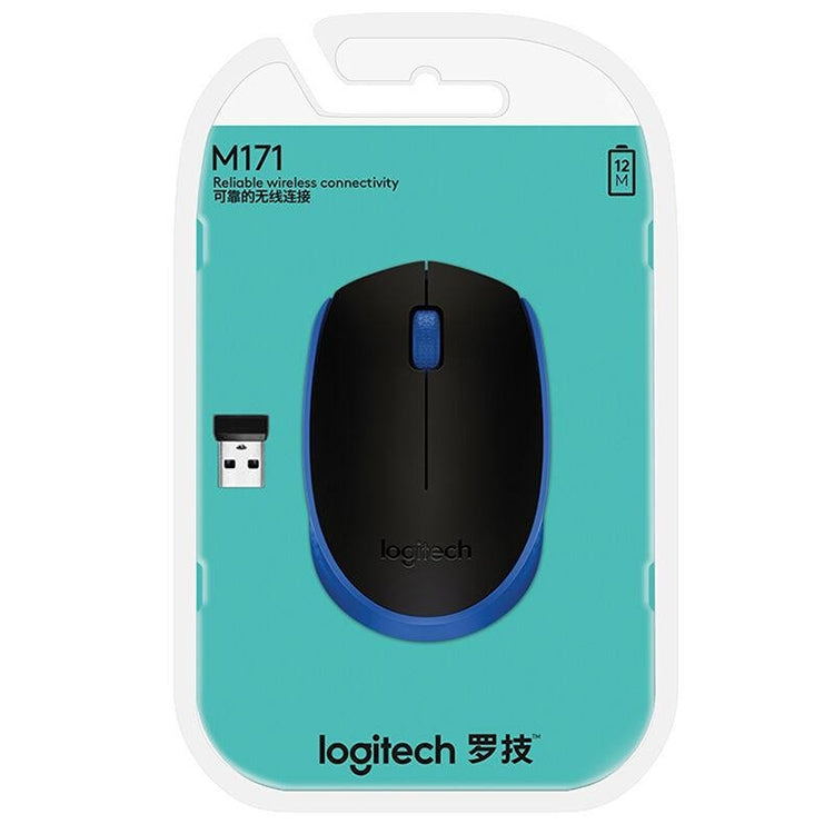 Logitech M171 1000DPI USB Wireless Mouse with 2.4G Receiver (Blue) - Wireless Mice by Logitech | Online Shopping UK | buy2fix