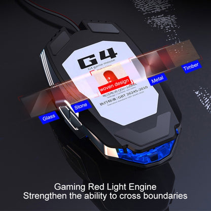 YINDIAO G4 3200DPI 4-modes Adjustable 7-keys RGB Light Programmable Wired Gaming Mouse (Black) - Computer & Networking by YINDIAO | Online Shopping UK | buy2fix