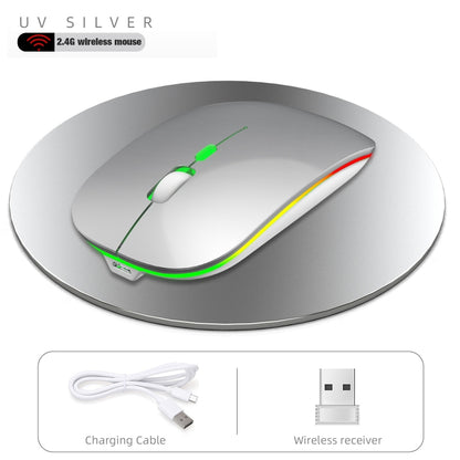 HXSJ M40 4 Key 2.4G Colorful Wireless Silent Mouse (Silver) - Wireless Mice by HXSJ | Online Shopping UK | buy2fix