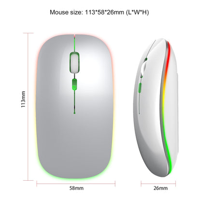 HXSJ M40 4 Key 2.4G Colorful Wireless Silent Mouse (Silver) - Wireless Mice by HXSJ | Online Shopping UK | buy2fix