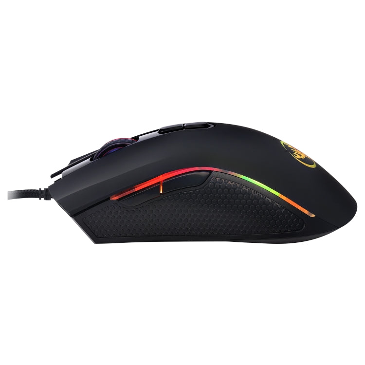 HXSJ A869 Colorful Glowing Wired Game 7-Keys 3200 DPI Adjustable Ergonomics Optical Mouse - Wired Mice by HXSJ | Online Shopping UK | buy2fix