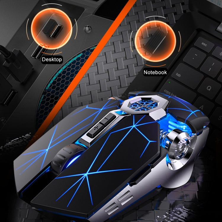 YINDIAO A7 2.4GHz 1600DPI 3-modes Adjustable 7-keys Rechargeable RGB Light Wireless Silent Gaming Mouse (White) - Computer & Networking by YINDIAO | Online Shopping UK | buy2fix