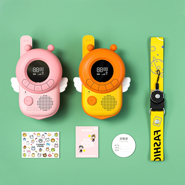 adj-847 Cartoon Bee-shaped Children Walkie-talkie Wireless 3km Call Outdoor Parent-child Interactive Toy with Flashlight & Anti-lost Lanyard (Yellow) - Consumer Electronics by buy2fix | Online Shopping UK | buy2fix