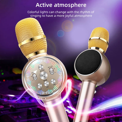 K2 Bluetooth 5.0 Karaoke Live Colorful Lights Wireless Bluetooth Microphone (Gold) - Microphone by buy2fix | Online Shopping UK | buy2fix