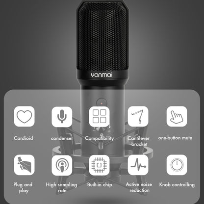 Yanmai Q10B USB Recording Microphone Kit - Consumer Electronics by Yanmai | Online Shopping UK | buy2fix