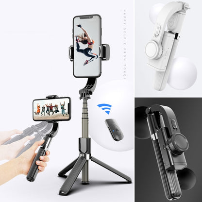 L08 Adjustable Gimbal Stabilize Bluetooth Self-timer Pole Tripod Selfie Stick(White) - Consumer Electronics by buy2fix | Online Shopping UK | buy2fix