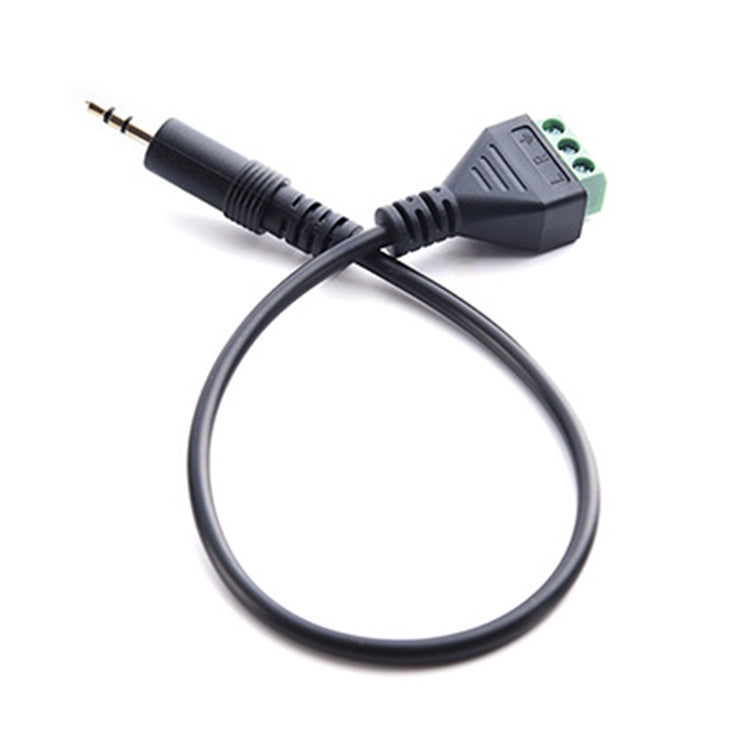 3.5mm 3 Pin Stereo Male to AV Screw Terminal Audio Jacks Terminal Male Lock Connector Cable, Length: 30cm - Microphone Audio Cable & Connector by buy2fix | Online Shopping UK | buy2fix