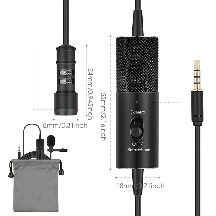Yanmai R955S Professional Clip-on Lapel Mic Lavalier Omni-directional Condenser Microphone, For Live Broadcast, Show, KTV, etc - Consumer Electronics by Yanmai | Online Shopping UK | buy2fix