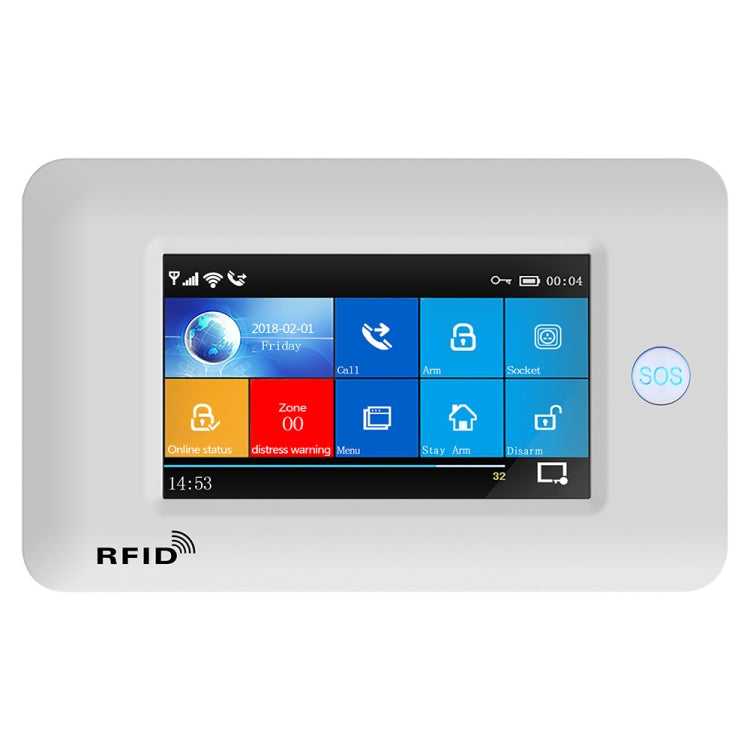 PG-106-GSM GSM/GPRS + WiFi Intelligent Alarm System with Touch Screen & RFID Function - Security by buy2fix | Online Shopping UK | buy2fix