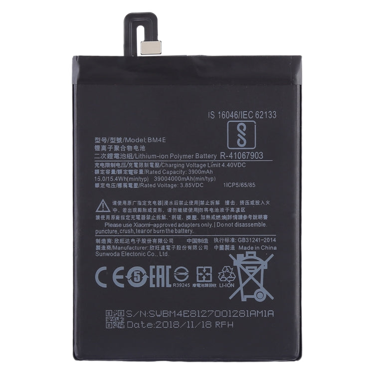 BM4E 3900mAh for Xiaomi Pocophone F1 Li-Polymer Battery - For Xiaomi by buy2fix | Online Shopping UK | buy2fix