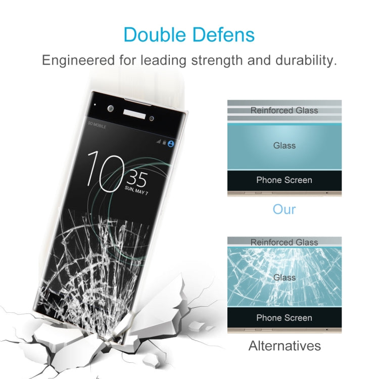 For Sony Xperia XA1 0.33mm 9H Surface Hardness 3D Curved Full Screen Tempered Glass Screen Protector(Black) - Mobile Accessories by buy2fix | Online Shopping UK | buy2fix