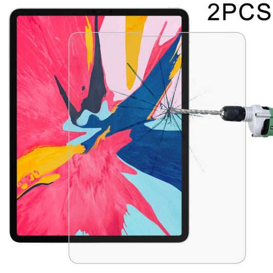 2 PCS 0.26mm 9H Surface Hardness Straight Edge Explosion-proof Tempered Glass Film for iPad Pro 12.9 2018/2020/2021/2022 - More iPad Tempered Glass by buy2fix | Online Shopping UK | buy2fix