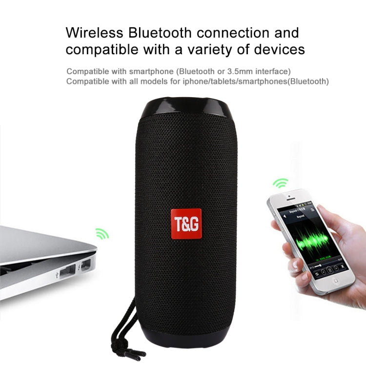 T&G TG117 Portable Bluetooth Stereo Speaker, with Built-in MIC, Support Hands-free Calls & TF Card & AUX IN & FM, Bluetooth Distance: 10m(Black) - Desktop Speaker by T&G | Online Shopping UK | buy2fix