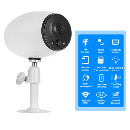VESAFE VS-DC01 Security HD 720P Two-Way Audio Wireless Wifi IP Camera, Support Night Vision & PIR Detection & TF Card, IP54 Waterproof(White) - Security by buy2fix | Online Shopping UK | buy2fix