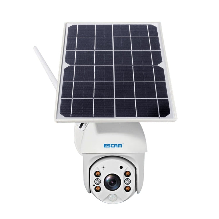 ESCAM QF280 HD 1080P IP66 Waterproof WiFi Solar Panel PT IP Camera with Battery, Support Night Vision / Motion Detection / TF Card / Two Way Audio (White) - Dome Camera by ESCAM | Online Shopping UK | buy2fix