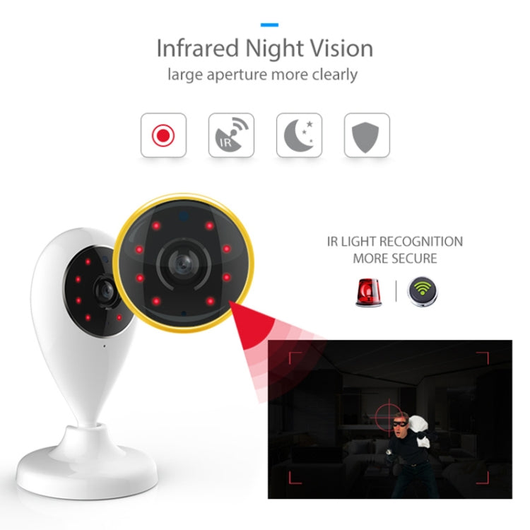 NEO NIP-55AI Indoor WiFi IP Camera, with IR Night Vision & Multi-angle Monitor & Mobile Phone Remote Control - Security by buy2fix | Online Shopping UK | buy2fix
