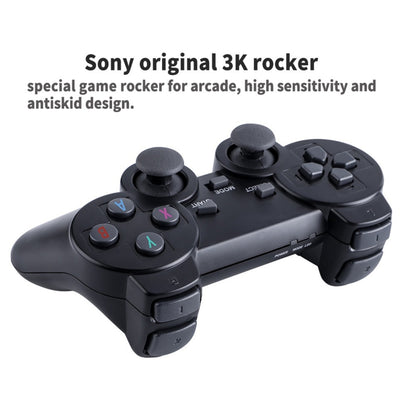 PS3000 64GB 4K Retro Game Stick with 2 Wireless Gamepads 10000+ Games Pre-installed - Pocket Console by buy2fix | Online Shopping UK | buy2fix