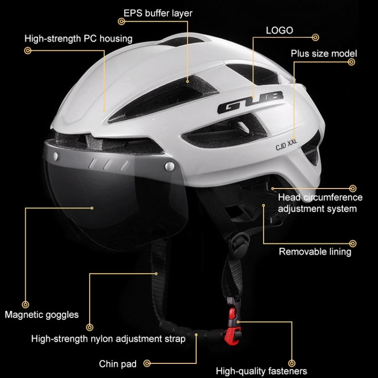 GUB CJD Integrally-Molded Bicycle Goggles Helmet With Tail Light(Black) - Protective Helmet & Masks by GUB | Online Shopping UK | buy2fix