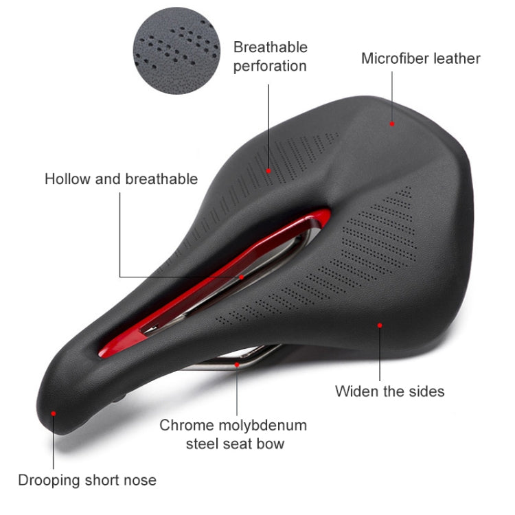 PROMEND SD-576 Nylon Fiber Triathlon Bicycle Saddle (Black) - Bicycle Saddle by PROMEND | Online Shopping UK | buy2fix