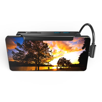 AD-065 6 in 1 USB-C / Type-C to 4K HDMI + SD / TF Card Slot + Type-C + 2 USB 3.0 Back Clip Style Multifunctional Docking Station HUB - Computer & Networking by buy2fix | Online Shopping UK | buy2fix